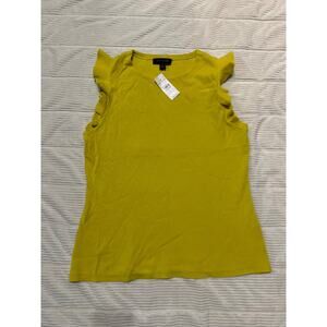 nwt yellow ann taylor top size large